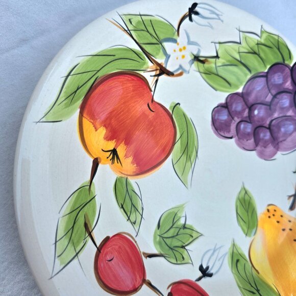 Set Of 3 Home (HMQ77) Salad Plates Fruit Grape Apples Pears Cherries 8 1/2" EUC - Picture 7 of 13